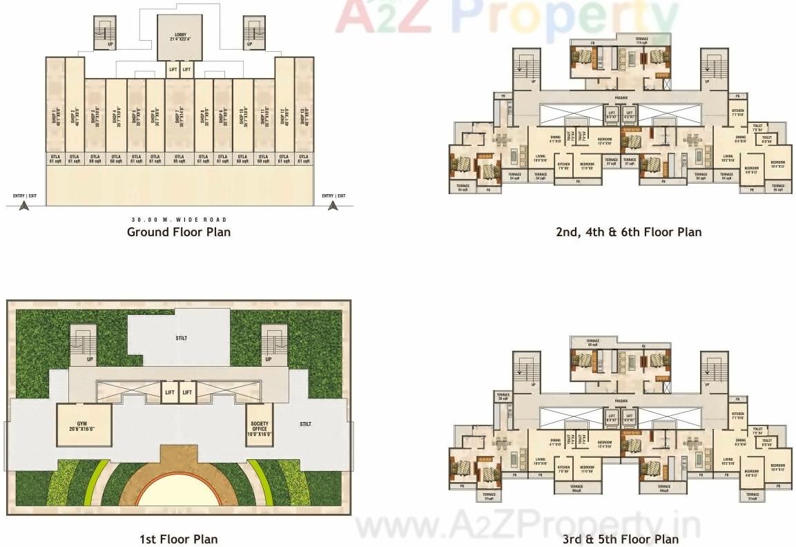 Layout of real estate project Satyam Mayfair located at Ulawe, Raigarh, Maharashtra