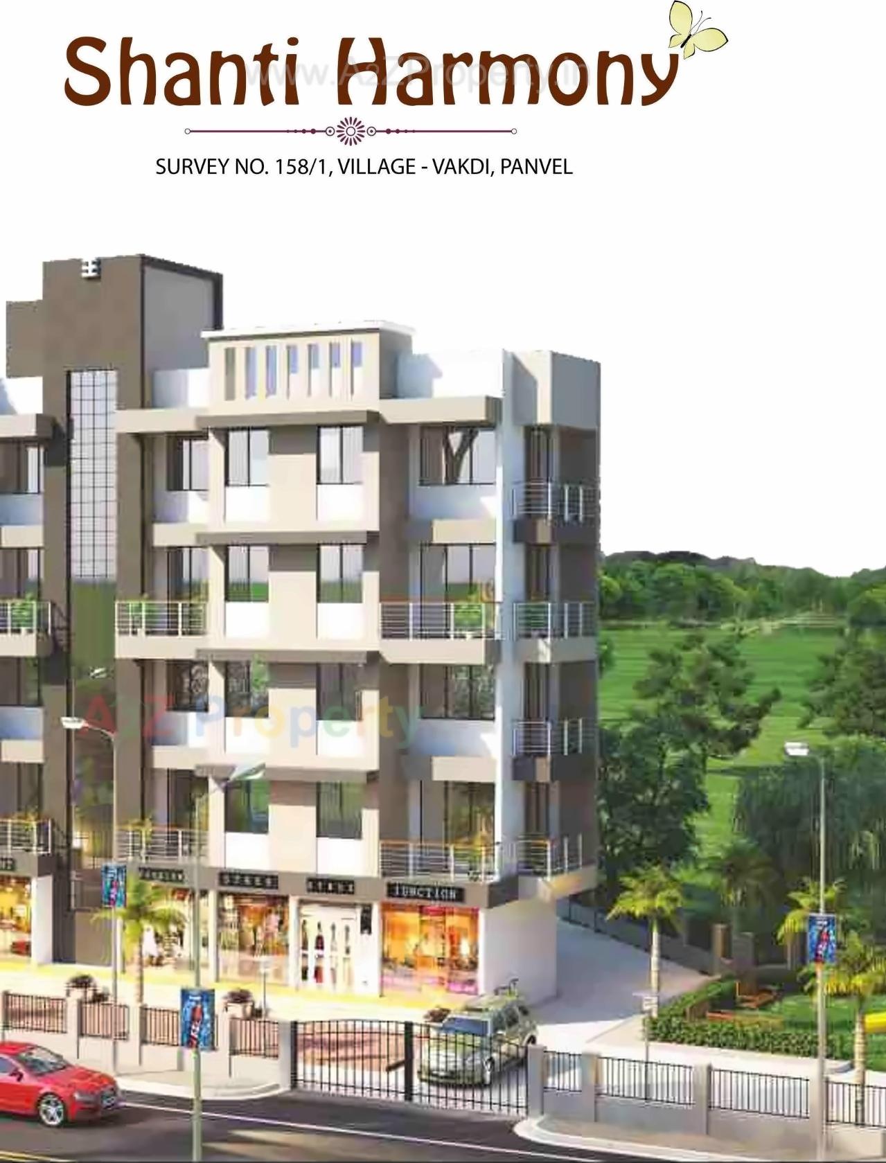 3D Elevation of real estate project Shanti Harmony located at Vakadi, Raigarh, Maharashtra