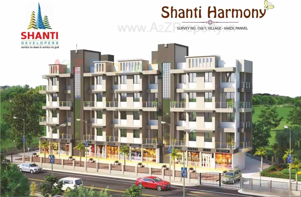 3D Elevation of real estate project Shanti Harmony located at Vakadi, Raigarh, Maharashtra