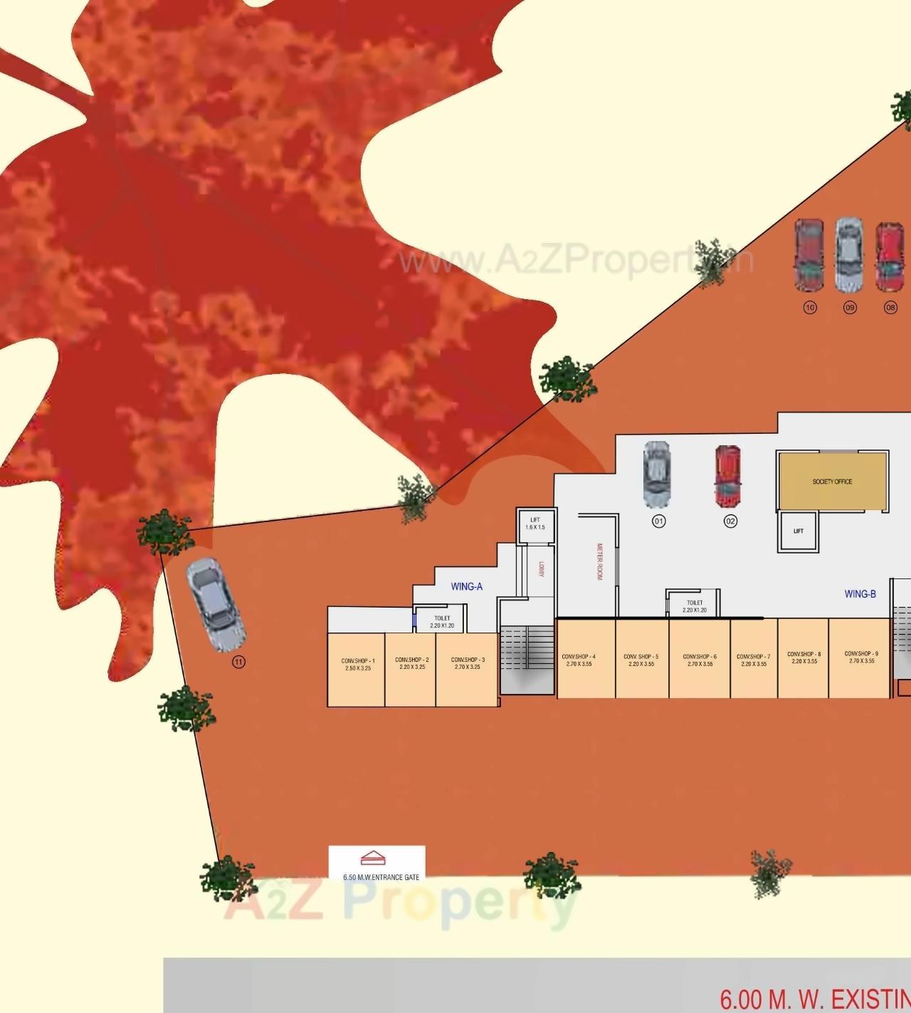 Layout of real estate project Shanti Harmony located at Vakadi, Raigarh, Maharashtra