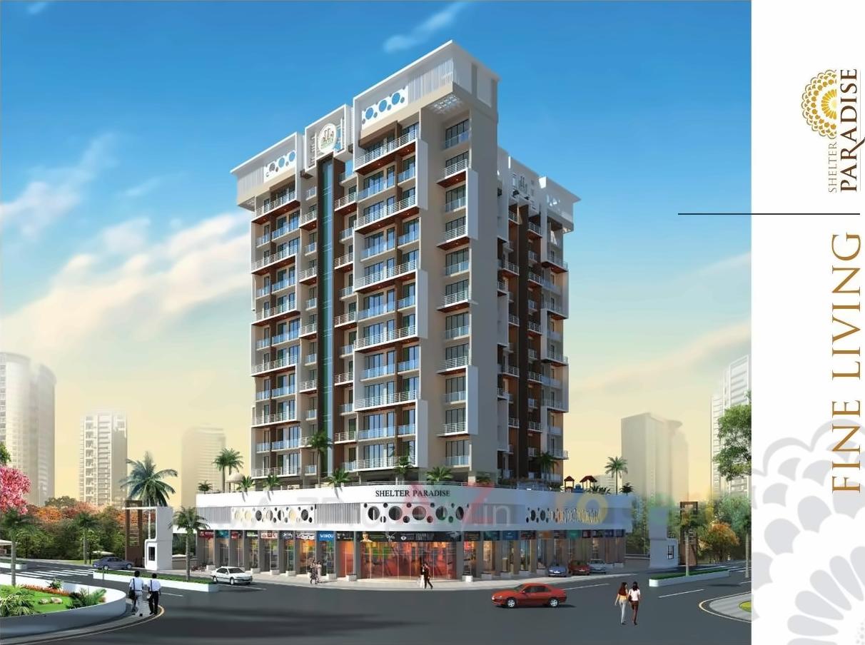 3D Elevation of real estate project Shelter Paradise located at Kharghar, Raigarh, Maharashtra