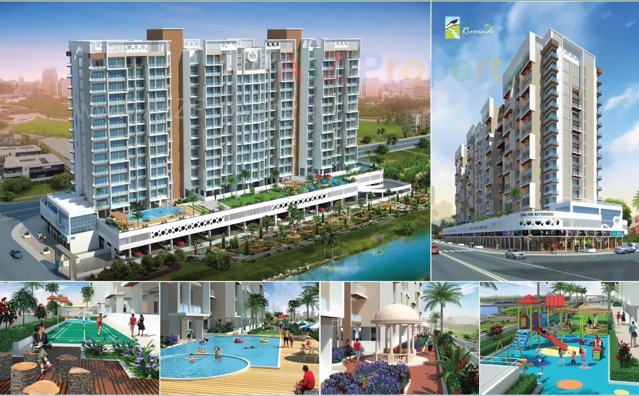 3D Elevation of real estate project Shelter Riverside located at Taloje-panchnad-, Raigarh, Maharashtra