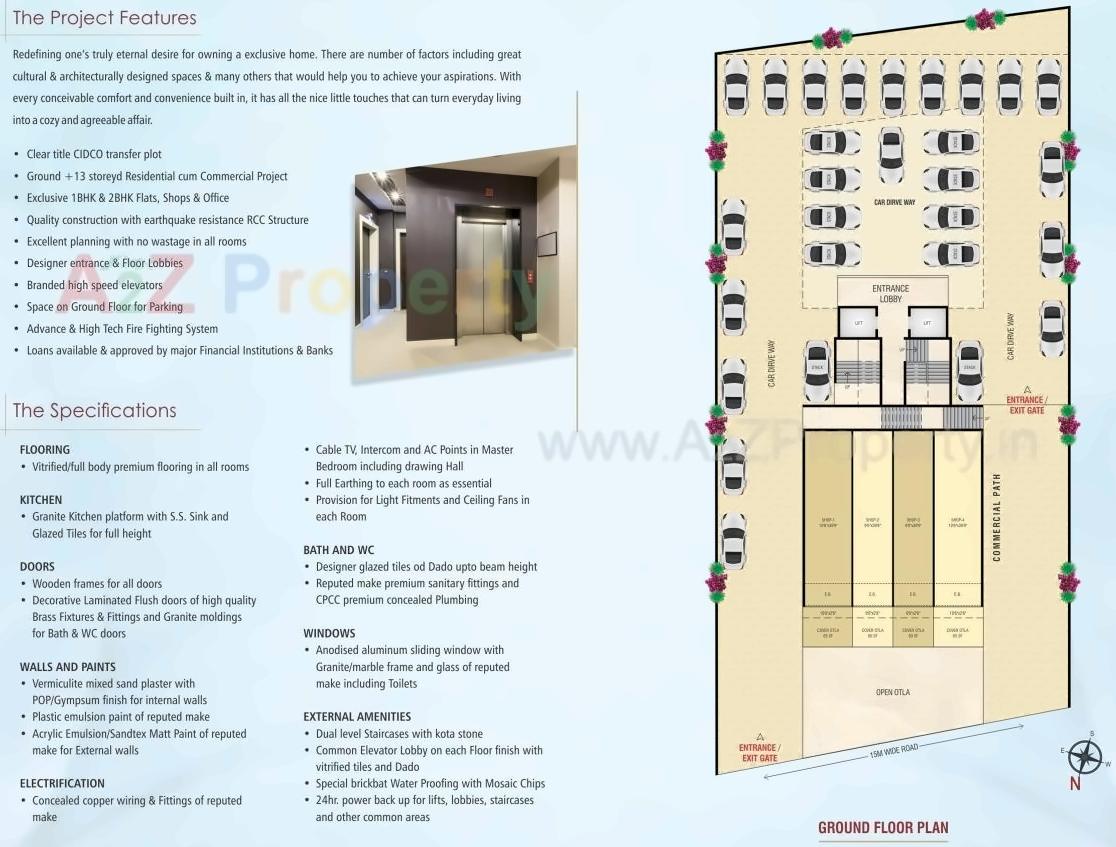 Layout of real estate project Shiv Arcade located at Bokadvira, Raigarh, Maharashtra