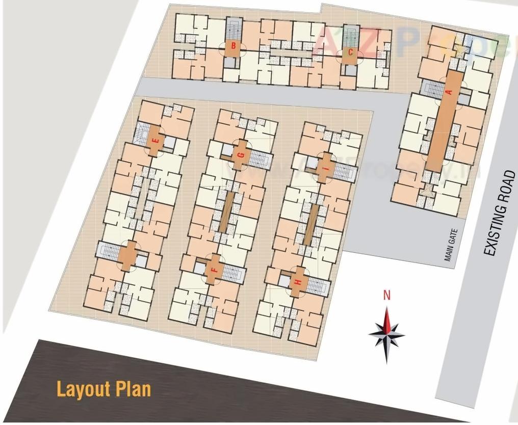 Layout of real estate project Shiv Residency located at Panvel, Raigarh, Maharashtra