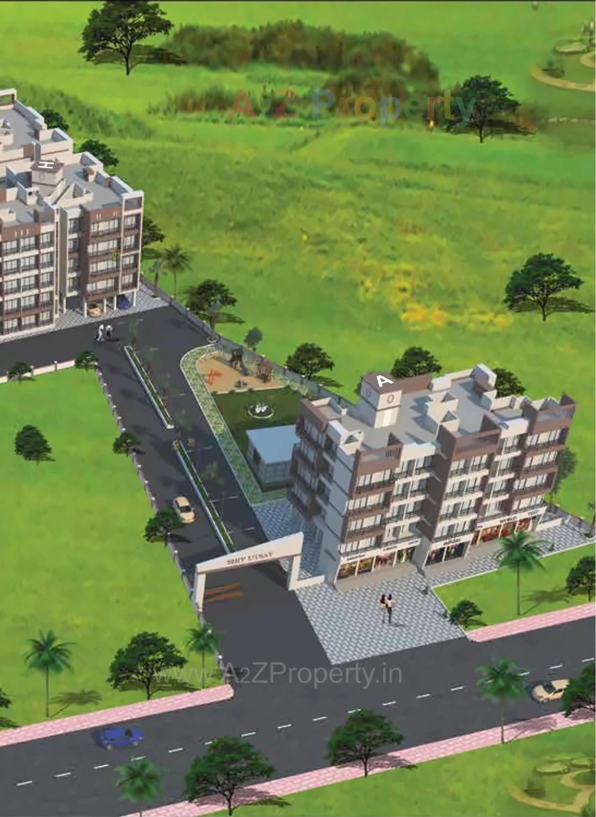 3D Elevation of real estate project Shiv Utsav located at Pashane, Raigarh, Maharashtra