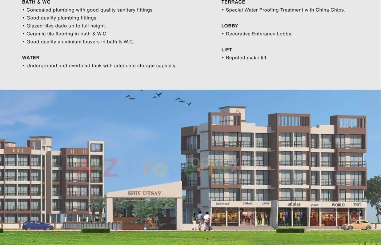 3D Elevation of real estate project Shiv Utsav located at Pashane, Raigarh, Maharashtra