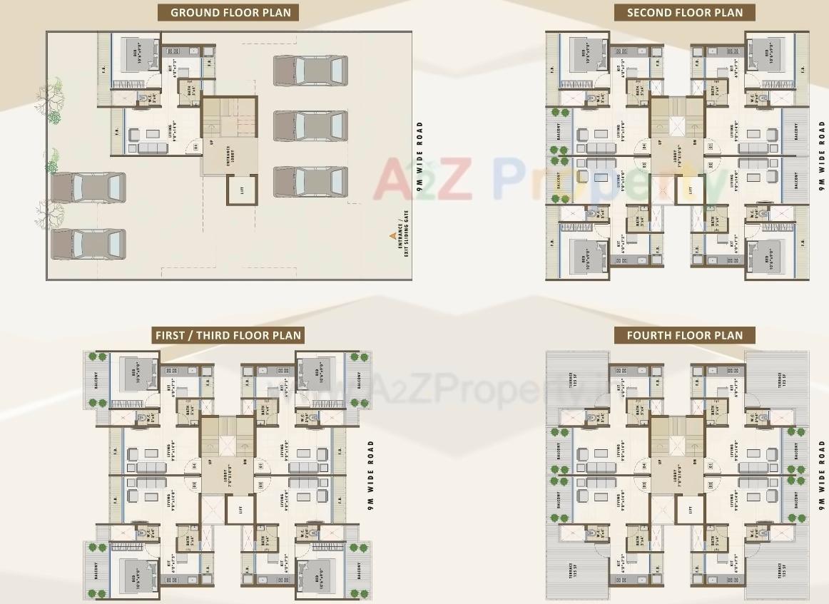 Layout of real estate project Shree Sadan located at Ulawe, Raigarh, Maharashtra