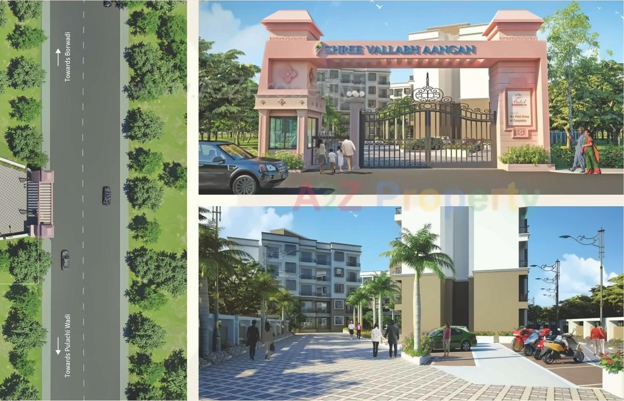 3D Elevation of real estate project Shree Vallabh Aangan located at Deulwadi, Raigarh, Maharashtra
