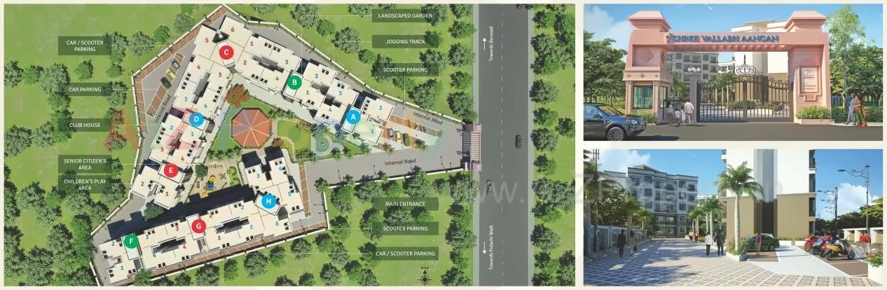 3D Elevation of real estate project Shree Vallabh Aangan located at Deulwadi, Raigarh, Maharashtra