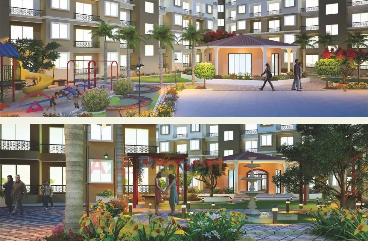 3D Elevation of real estate project Shree Vallabh Aangan located at Deulwadi, Raigarh, Maharashtra