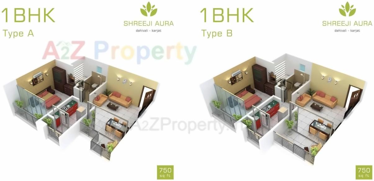 Layout of real estate project Shreeji Aura located at Dahiwali-t-waredi, Raigarh, Maharashtra
