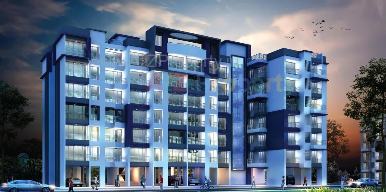 3D Elevation of real estate project Shreeji Aura located at Dahiwali-t-waredi, Raigarh, Maharashtra