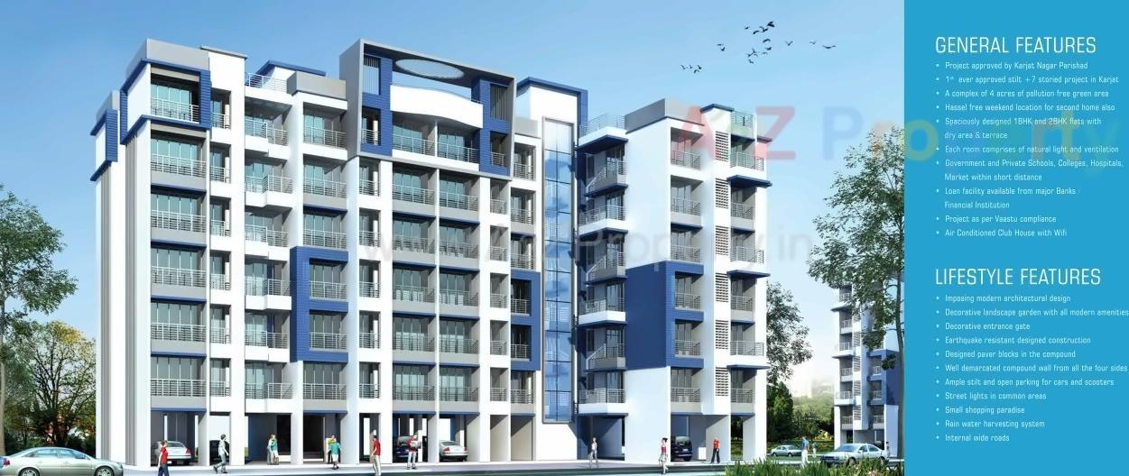 3D Elevation of real estate project Shreeji Aura located at Dahiwali-t-waredi, Raigarh, Maharashtra