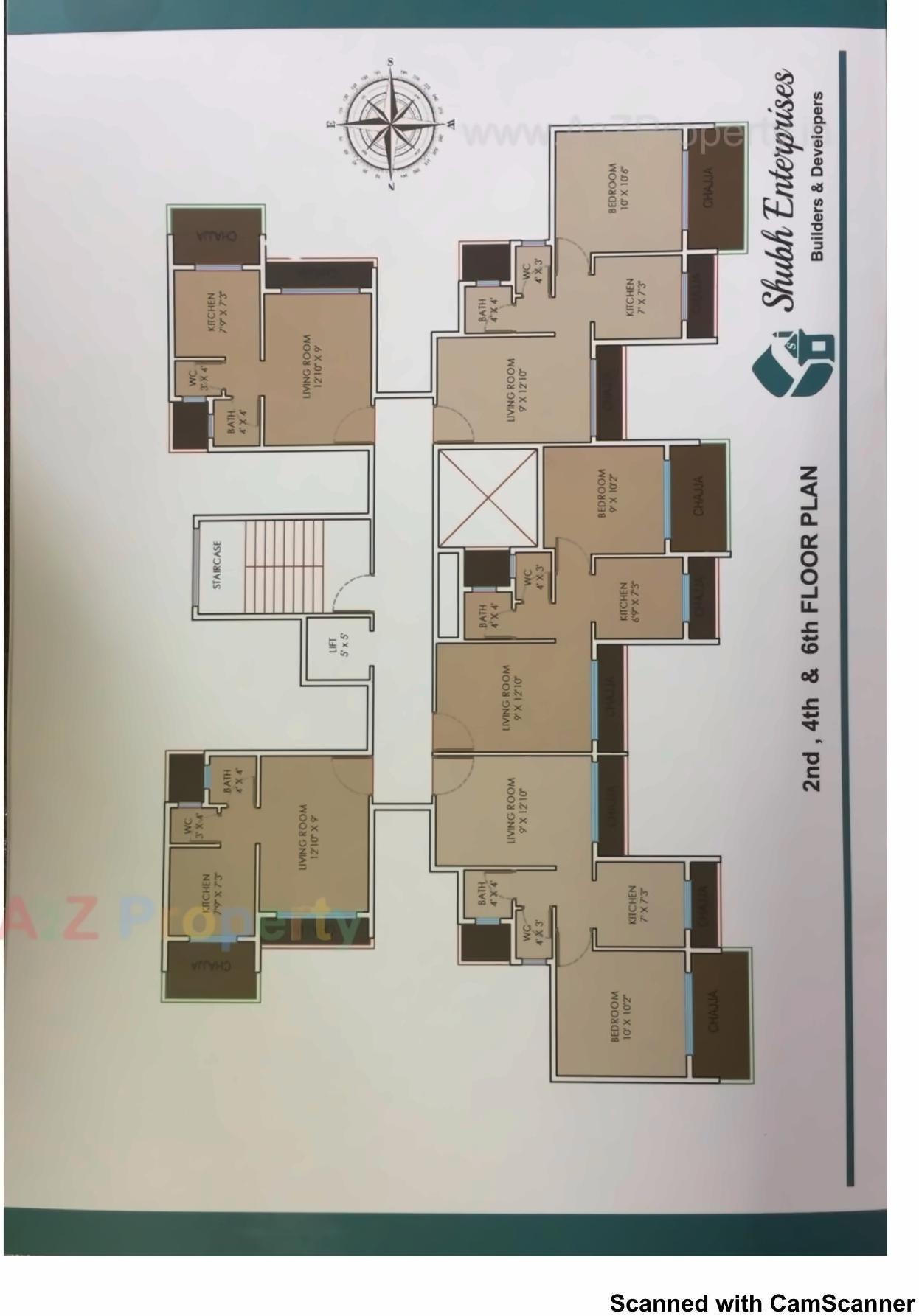 Layout of real estate project Shubh Krishna Enclave located at Kalamboli, Raigarh, Maharashtra