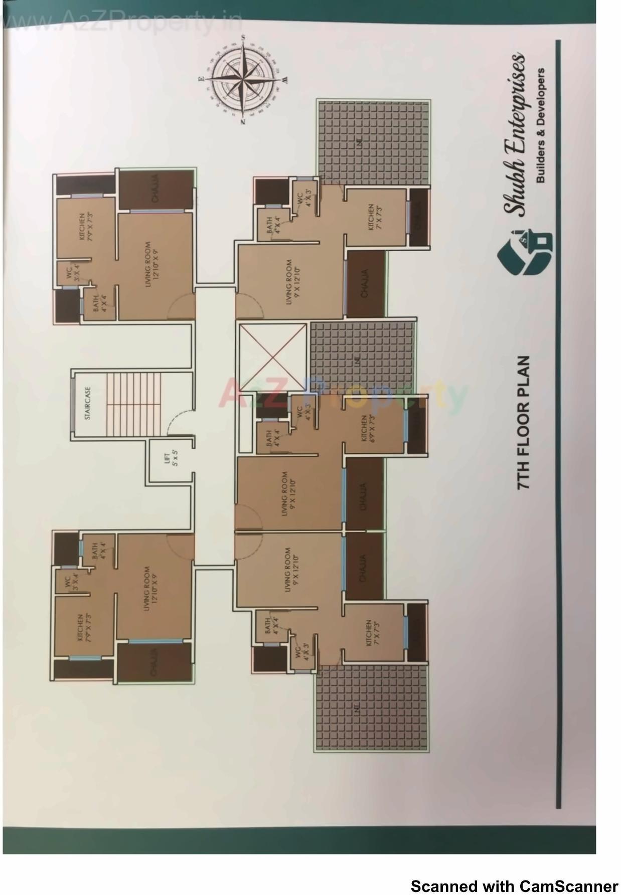 Layout of real estate project Shubh Krishna Enclave located at Kalamboli, Raigarh, Maharashtra