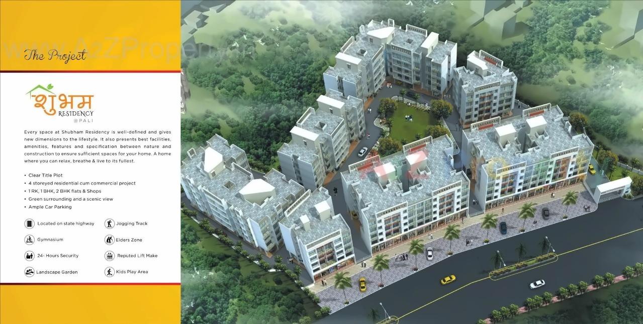3D Elevation of real estate project Shubham Residency located at Pali, Raigarh, Maharashtra