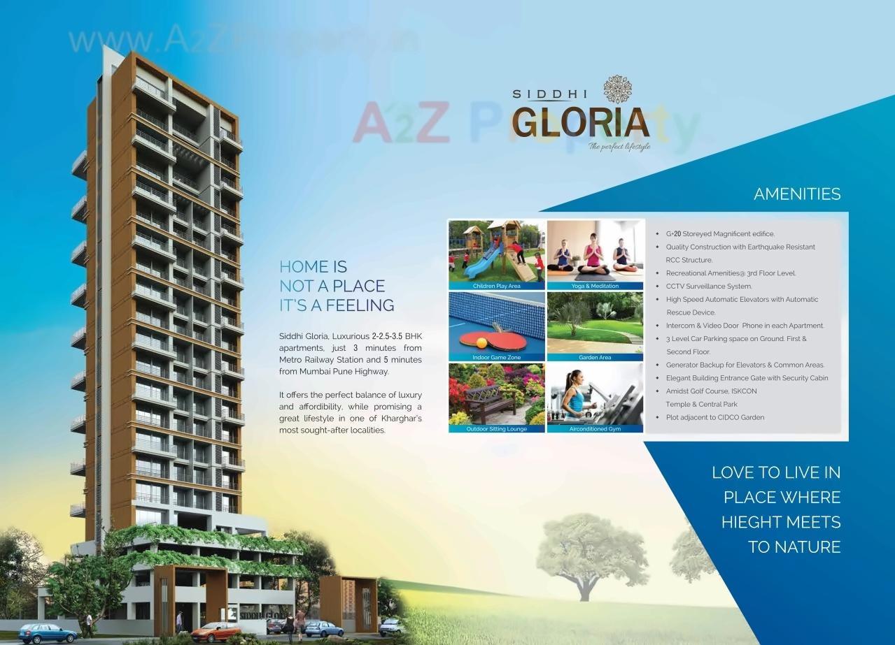 3D Elevation of real estate project Siddhi Gloria located at Kharghar, Raigarh, Maharashtra