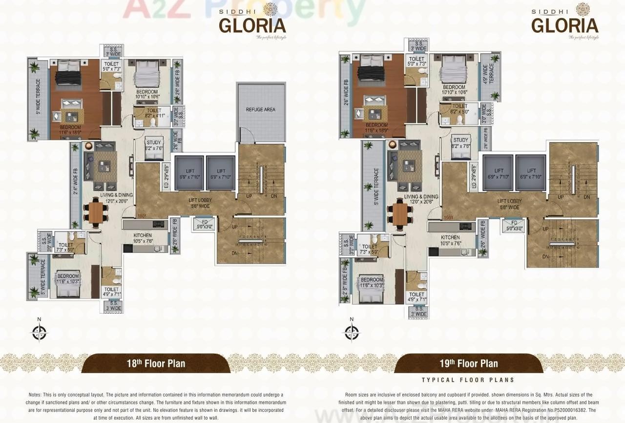 Layout of real estate project Siddhi Gloria located at Kharghar, Raigarh, Maharashtra