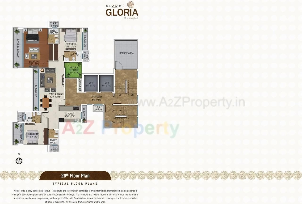 Layout of real estate project Siddhi Gloria located at Kharghar, Raigarh, Maharashtra