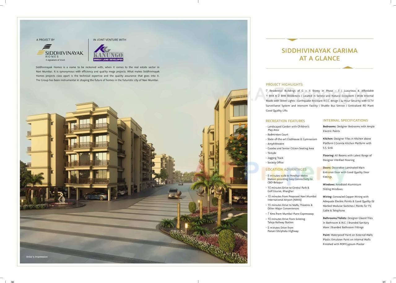 3D Elevation of real estate project Siddhivinayak Garima located at Koyana-velhe, Raigarh, Maharashtra