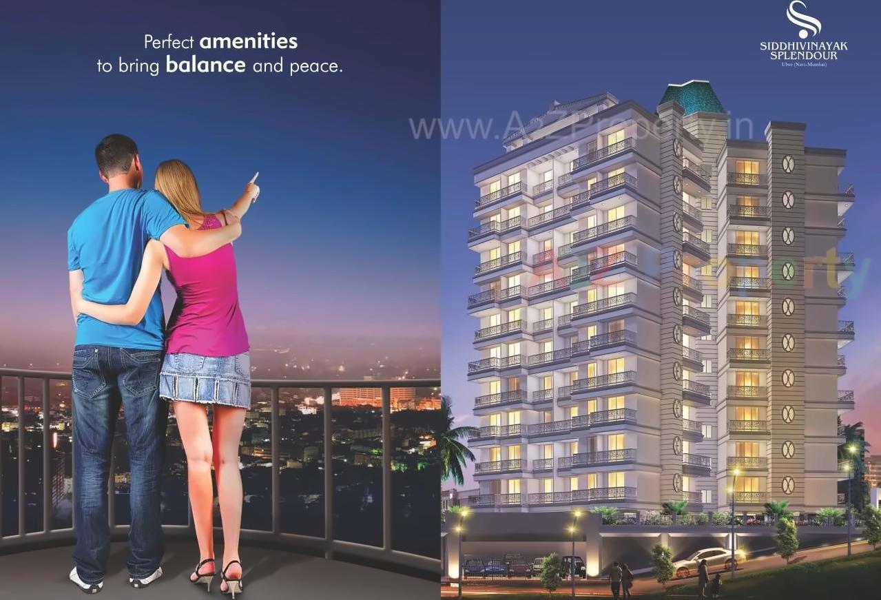 3D Elevation of real estate project Siddhivinayak Splendour located at Ulawe, Raigarh, Maharashtra