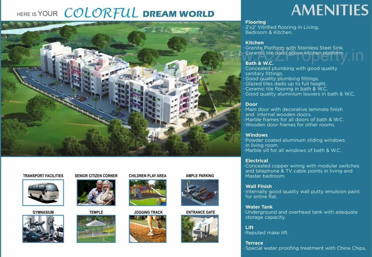 3D Elevation of real estate project Signature Aqua located at Ladiwali, Raigarh, Maharashtra