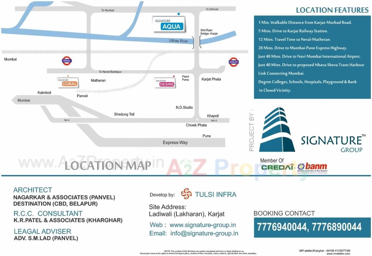  of real estate project Signature Aqua located at Ladiwali, Raigarh, Maharashtra
