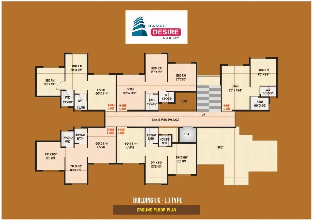 Layout of real estate project Signature Desire located at Haliwali, Raigarh, Maharashtra
