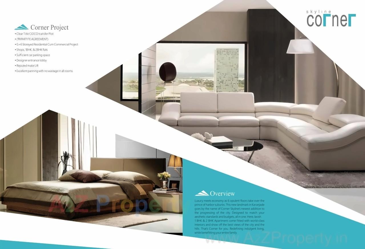 3D Elevation of real estate project Skyline Corner located at Karanjade, Raigarh, Maharashtra