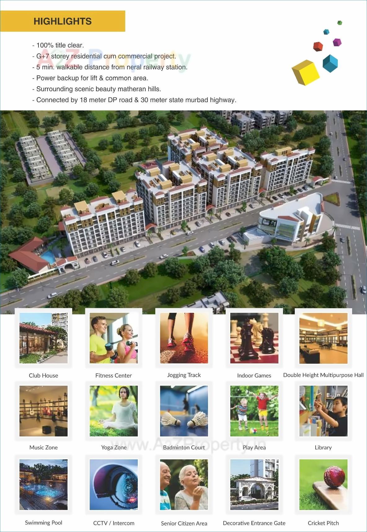 3D Elevation of real estate project Swagat Village located at Dhamote, Raigarh, Maharashtra