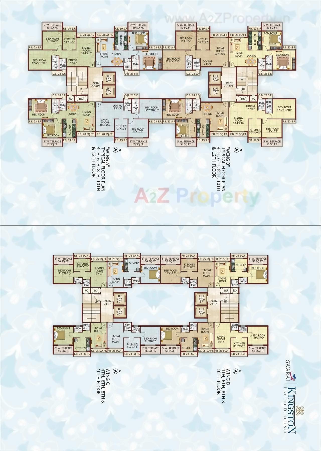 Layout of real estate project Swaraj Kingston located at Ulawe, Raigarh, Maharashtra