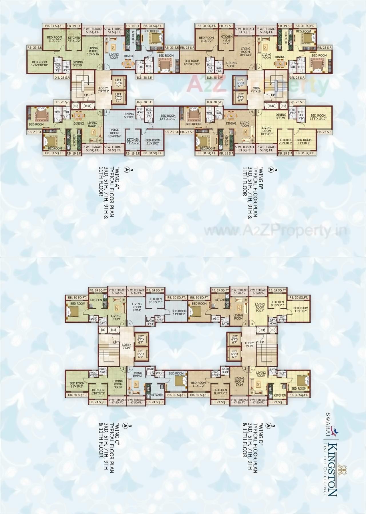 Layout of real estate project Swaraj Kingston located at Ulawe, Raigarh, Maharashtra