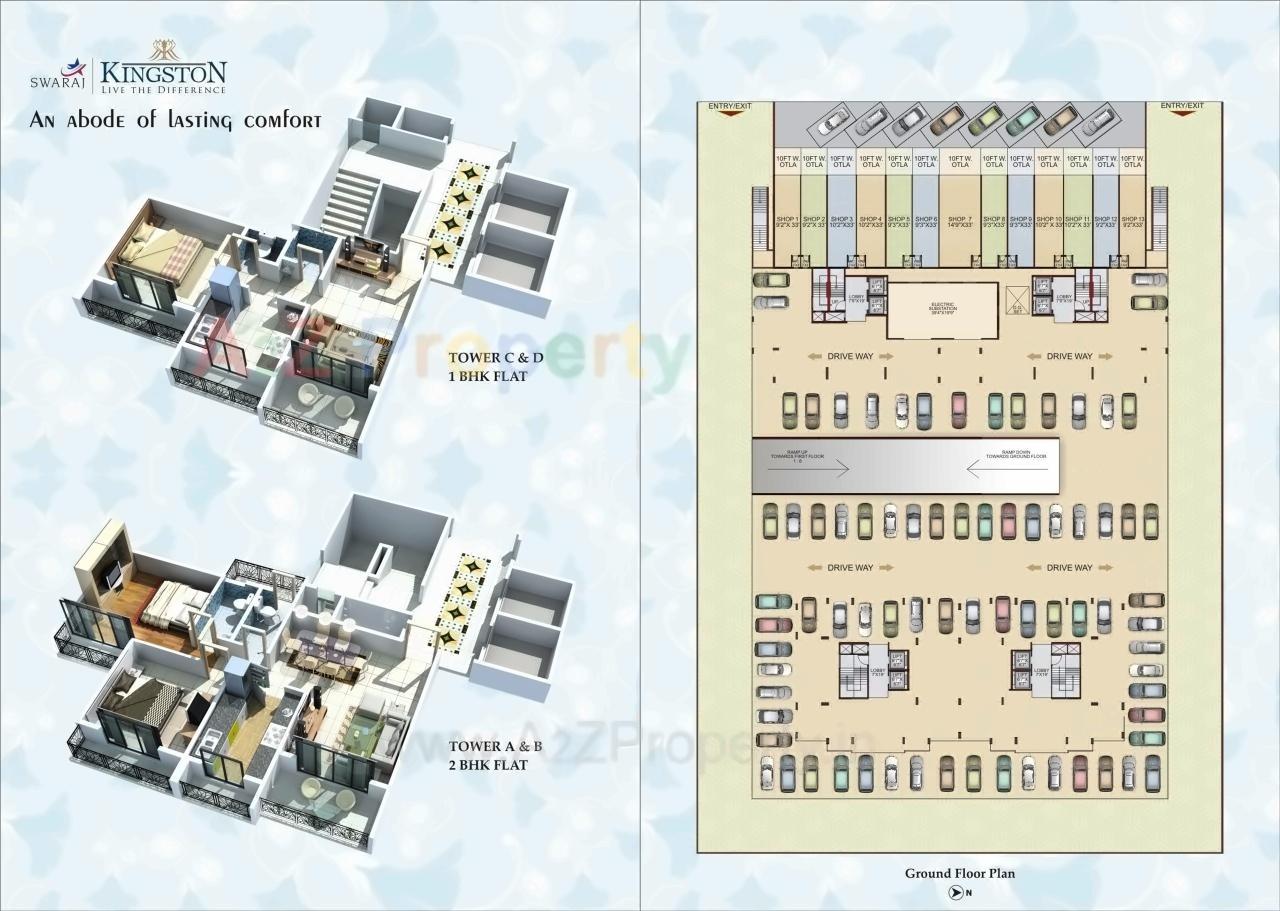 Layout of real estate project Swaraj Kingston located at Ulawe, Raigarh, Maharashtra