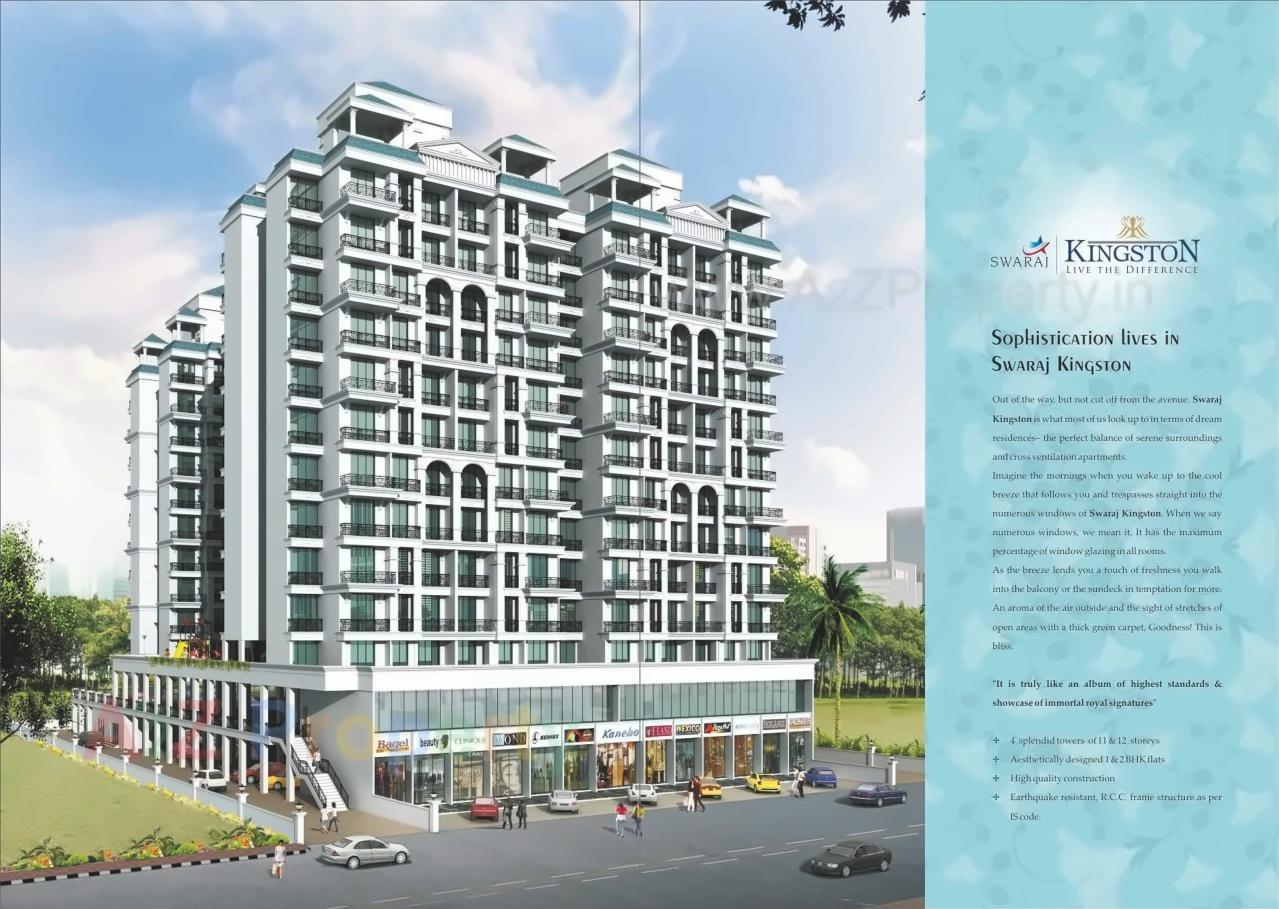 3D Elevation of real estate project Swaraj Kingston located at Ulawe, Raigarh, Maharashtra