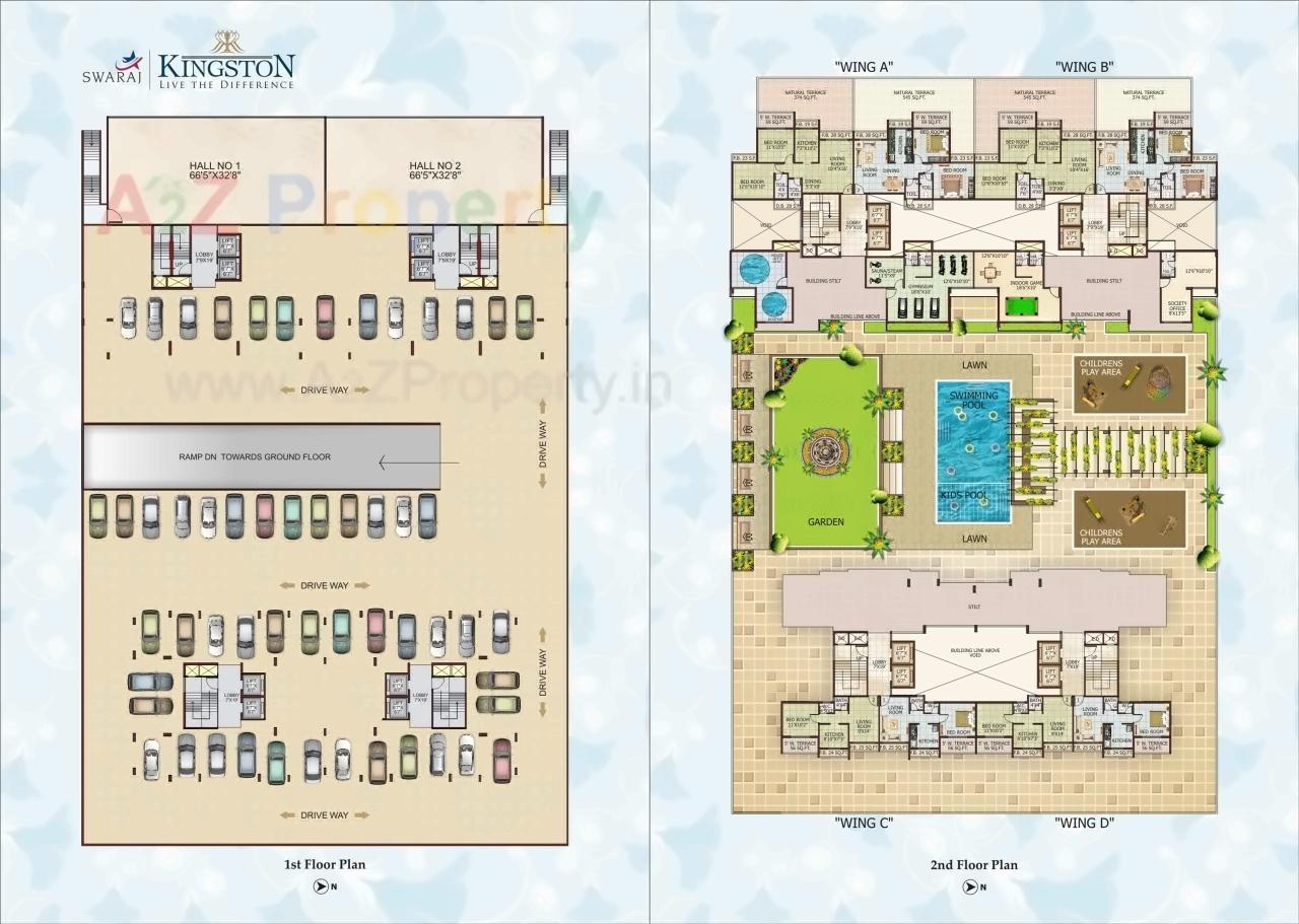 Layout of real estate project Swaraj Kingston located at Ulawe, Raigarh, Maharashtra