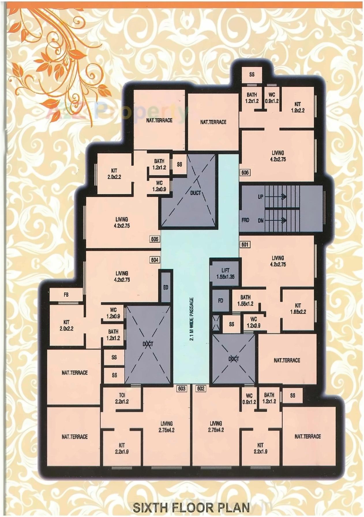 Layout of real estate project Swastik Residency located at Ulawe, Raigarh, Maharashtra