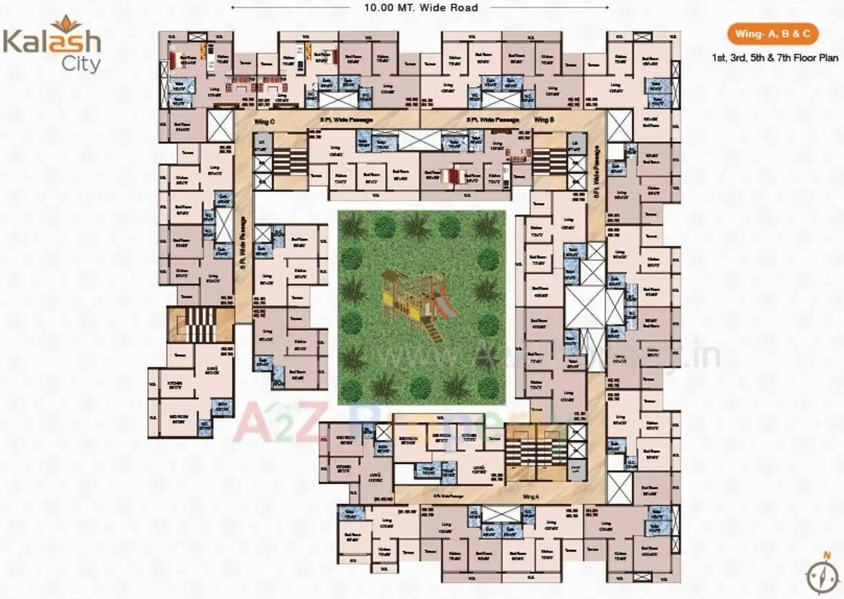 Layout of real estate project Tulsi Kalash City located at Karade-kh, Raigarh, Maharashtra
