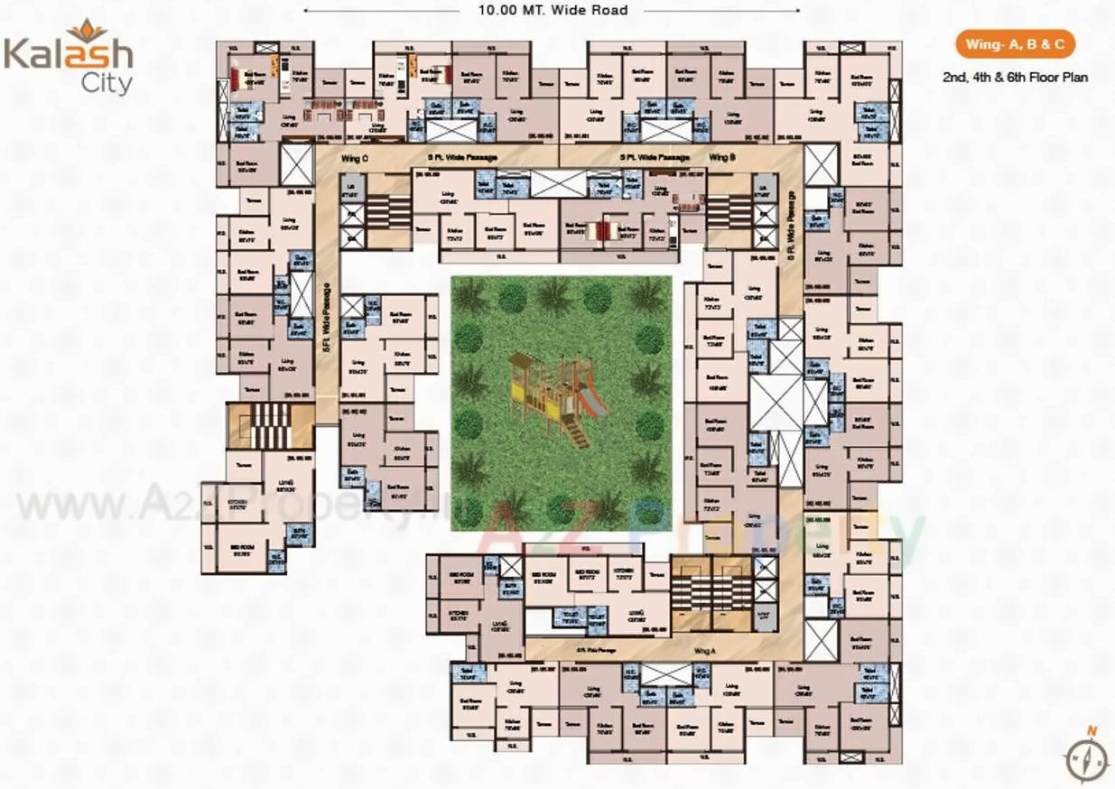 Layout of real estate project Tulsi Kalash City located at Karade-kh, Raigarh, Maharashtra