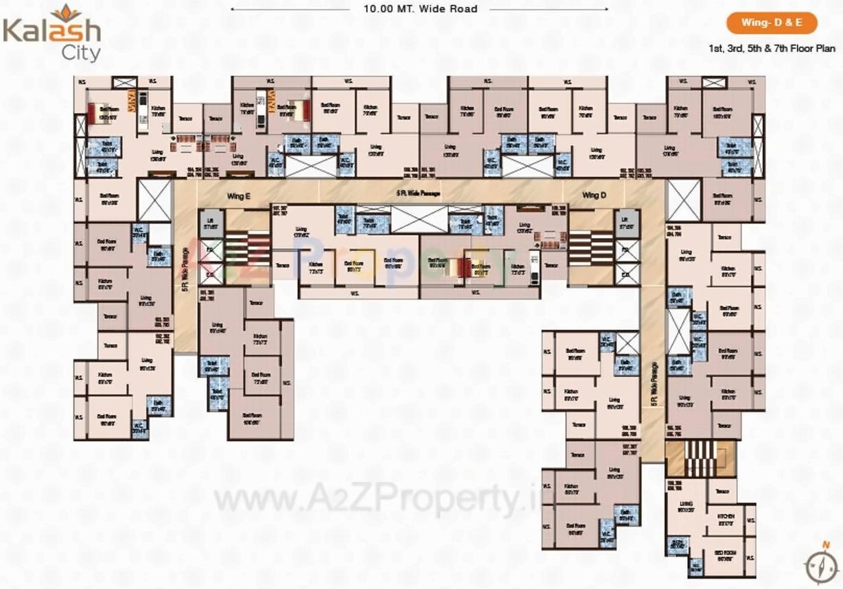 Layout of real estate project Tulsi Kalash City located at Karade-kh, Raigarh, Maharashtra