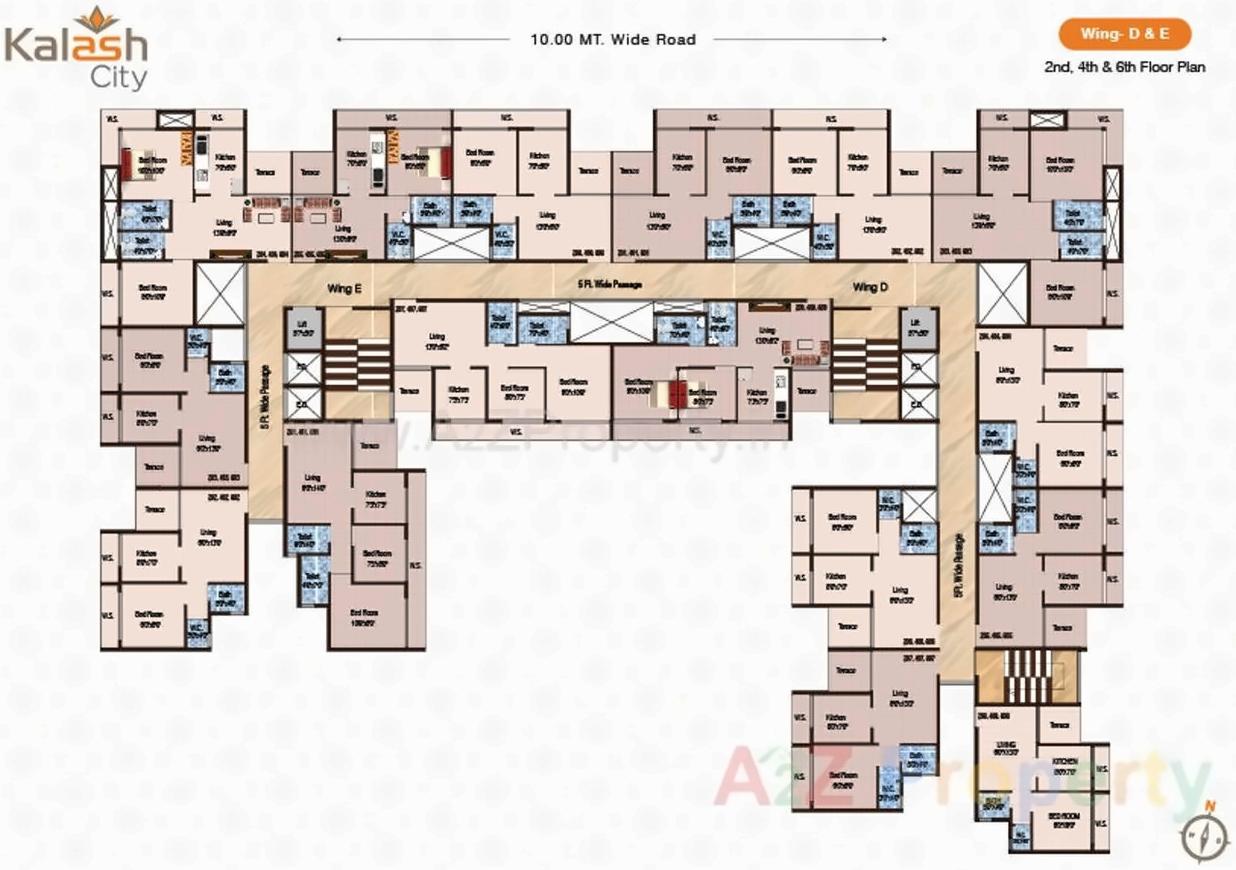 Layout of real estate project Tulsi Kalash City located at Karade-kh, Raigarh, Maharashtra