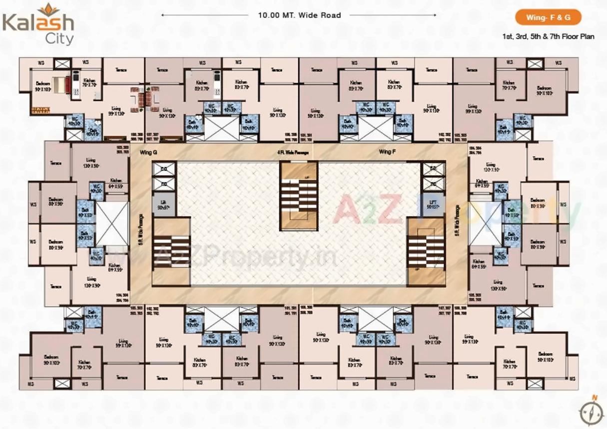 Layout of real estate project Tulsi Kalash City located at Karade-kh, Raigarh, Maharashtra
