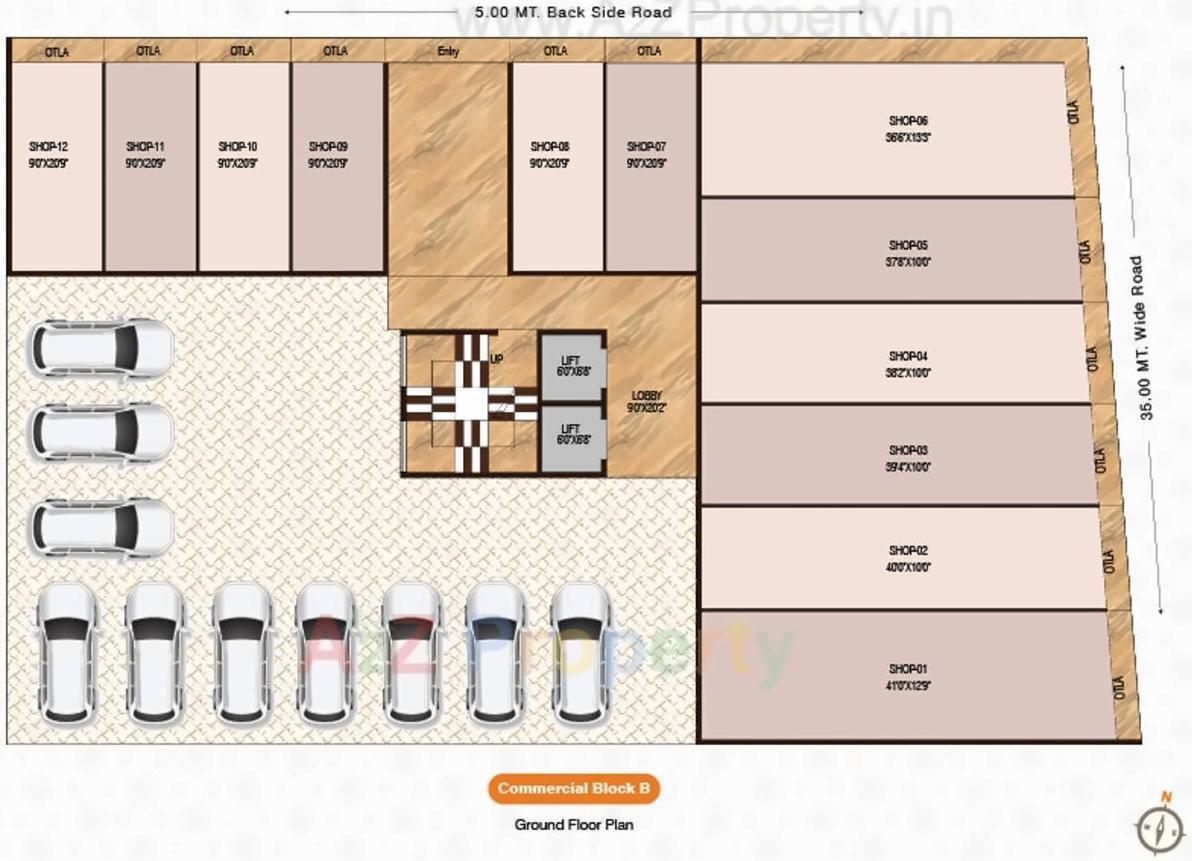 Layout of real estate project Tulsi Kalash City located at Karade-kh, Raigarh, Maharashtra