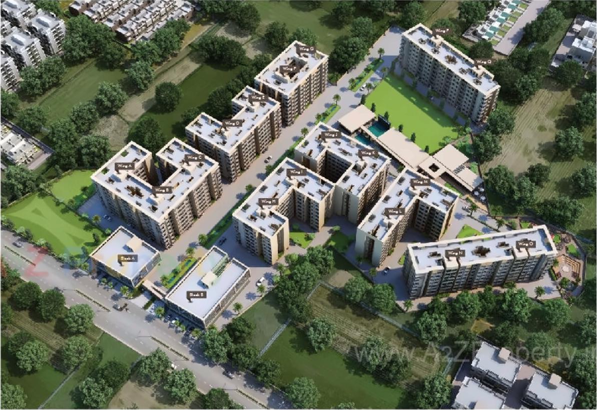 3D Elevation of real estate project Tulsi Kalash City located at Karade-kh, Raigarh, Maharashtra