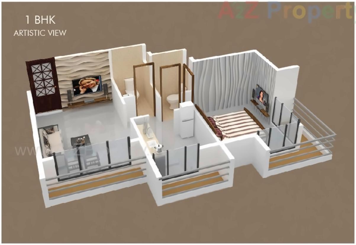 3D Elevation of real estate project Tulsi Kalash City located at Karade-kh, Raigarh, Maharashtra