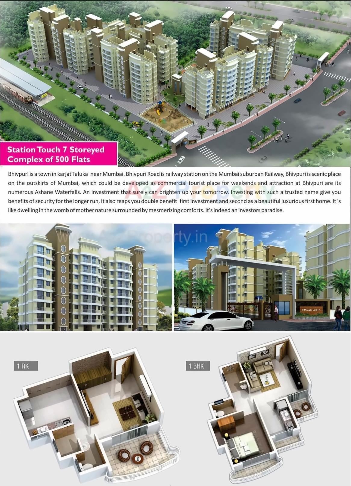 3D Elevation of real estate project Udaan Aria located at Chinchawali, Raigarh, Maharashtra