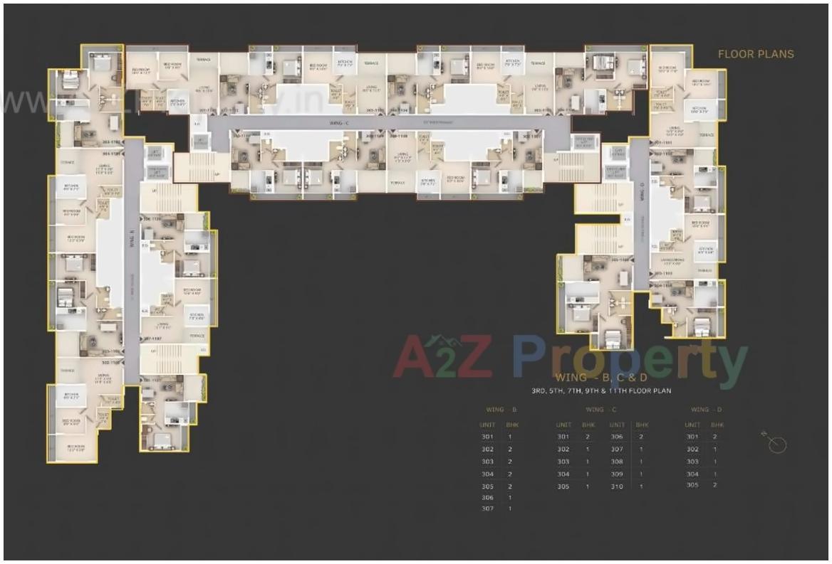 Layout of real estate project Unimont Imperia located at Warose-tarf-wankhal, Raigarh, Maharashtra