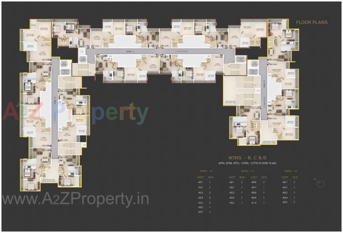 Layout of real estate project Unimont Imperia located at Warose-tarf-wankhal, Raigarh, Maharashtra