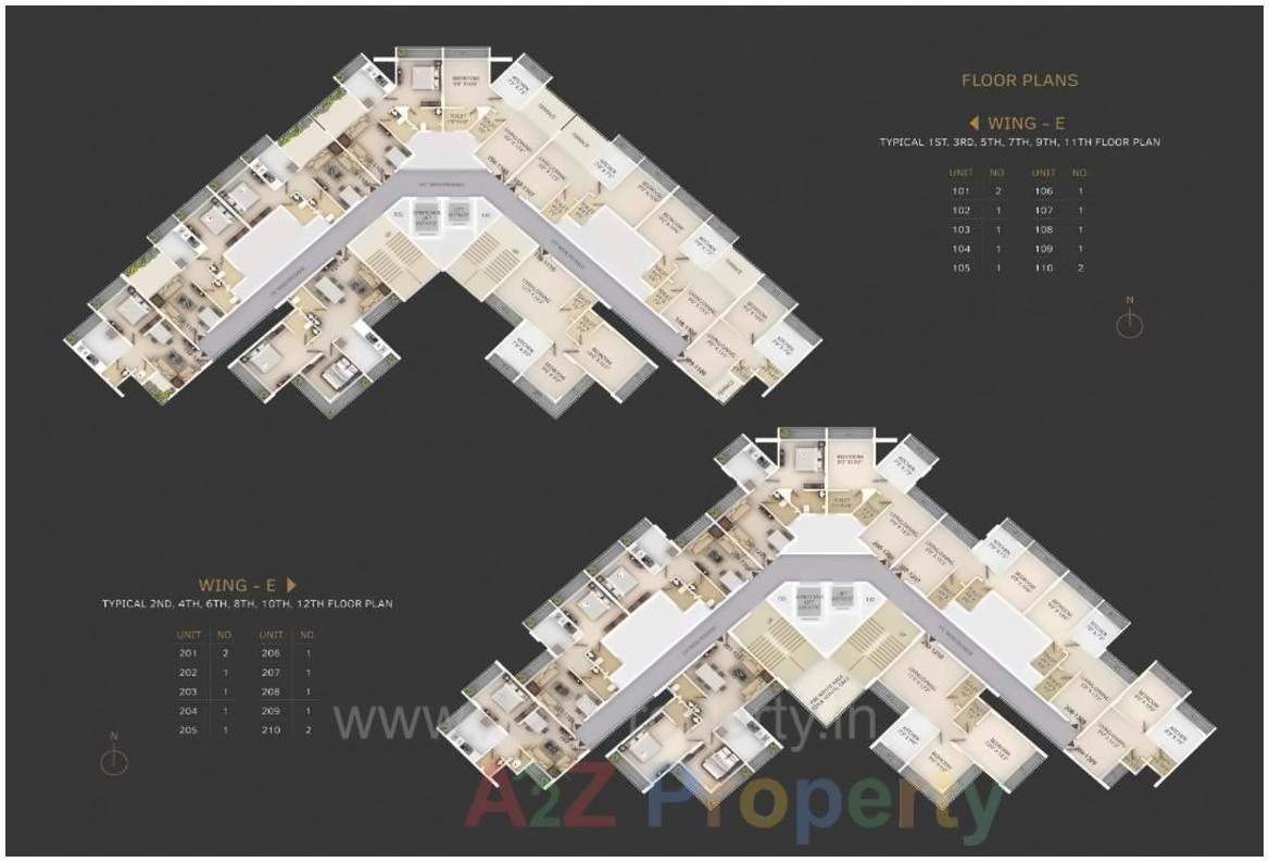Layout of real estate project Unimont Imperia located at Warose-tarf-wankhal, Raigarh, Maharashtra