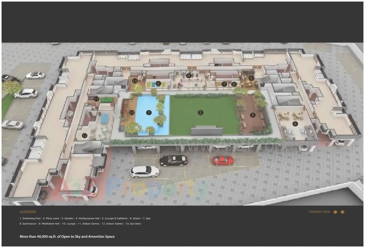 Layout of real estate project Unimont Imperia located at Warose-tarf-wankhal, Raigarh, Maharashtra
