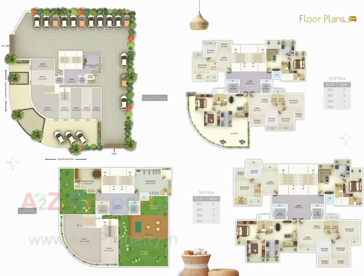 Layout of real estate project Unimont Sapphire located at Ulawe, Raigarh, Maharashtra